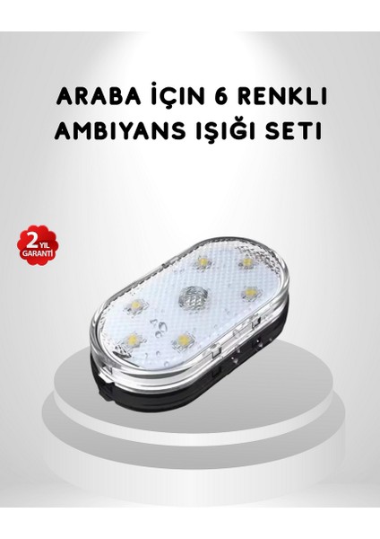Yzlal Manyetik Montajlı Araba Içi Ambiyans Işıkları – Kablosuz ve Şık Tasarım