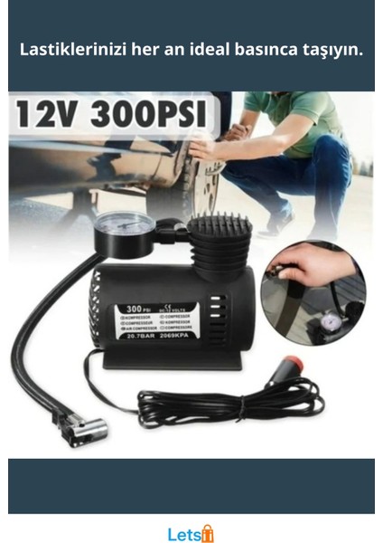 12V 300 Psı Taşınabilir Hava Kompresörü fiyatları