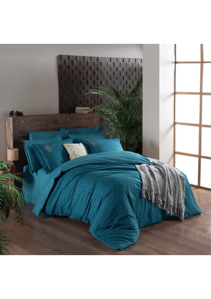 Ederlezi Tek Kişilik %100 Pamuk Flanel (Pazen) Nevresim Takımı Turkuaz fırsatları