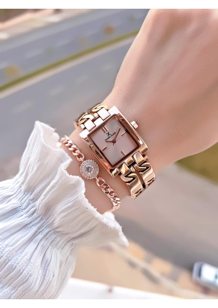 Çelik Kordon 30 mt Suya Dayanıklı Kadın Kol Saati+Bileklik BF.GF.10821.5 fiyatları