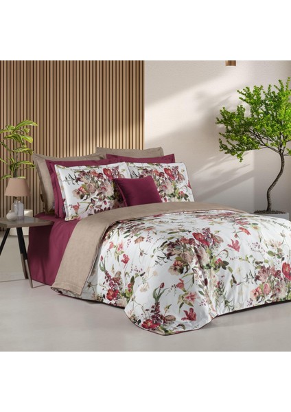 Bella Rose Çift Kişilik %100 Pamuk Saten "300 Tc" Nevresim Takımı fırsatları