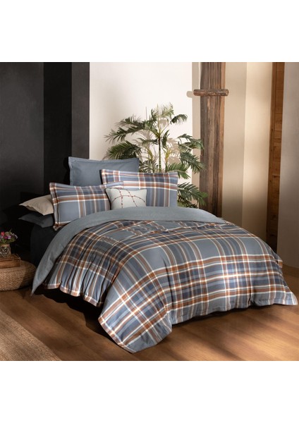 Callanish Flanel Prime Collection Çift Kişilik Nevresim Takımı Gri
