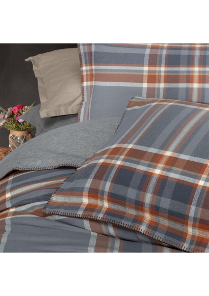 Callanish Flanel Prime Collection Çift Kişilik Nevresim Takımı Gri indirimleri