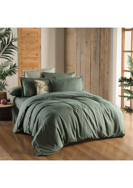 Luss Flanel Prime Collection Çift Kişilik Nevresim Takımı Yeşil indirimleri