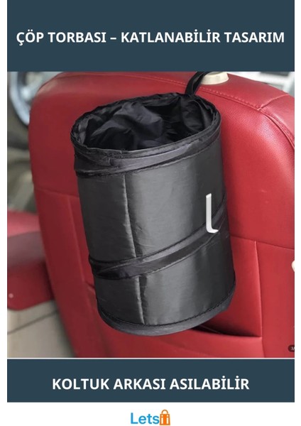 Katlanabilir Dayanıklı Araç Içi Çöp Torbası