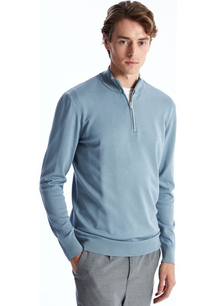 Yeni Sezon Dik Yaka Uzun Kollu Erkek Triko Kazak