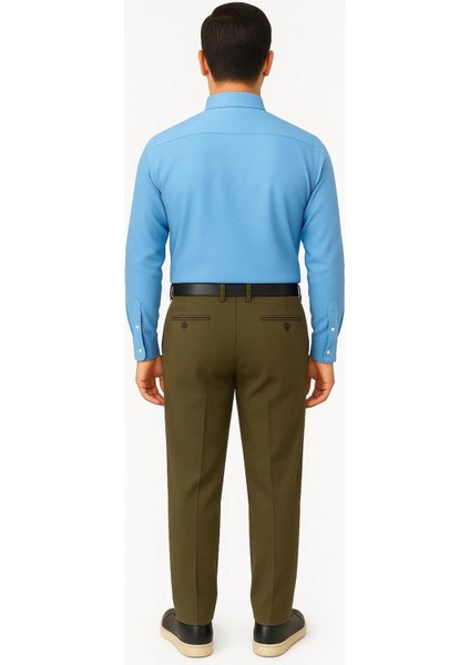 Rahat Kesim Pamuklu Keten Haki Baba Erkek Pantolon modelleri