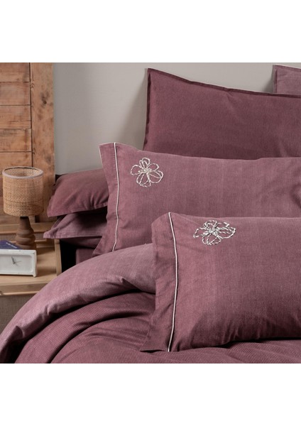 Ederlezi Tek Kişilik %100 Pamuk Flanel (Pazen) Nevresim Takımı Gül Kurusu indirimleri