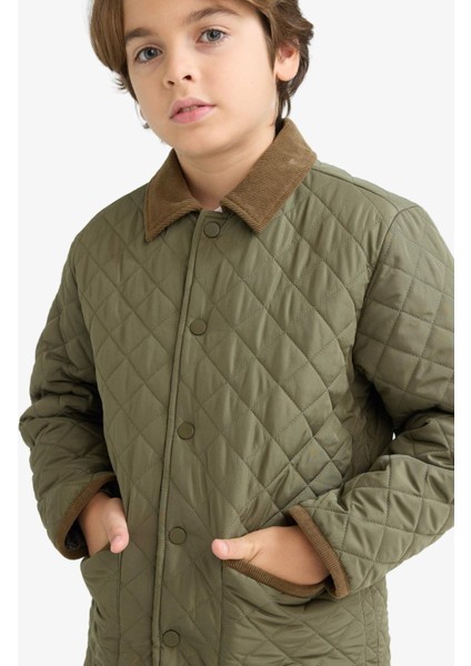 Erkek Çocuk Su Geçirmez Polo Yaka Pelüş Astar Mont F0429A825AU