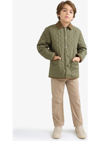 Erkek Çocuk Su Geçirmez Polo Yaka Pelüş Astar Mont F0429A825AU