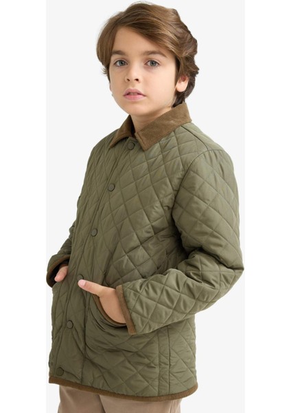 Erkek Çocuk Su Geçirmez Polo Yaka Pelüş Astar Mont F0429A825AU