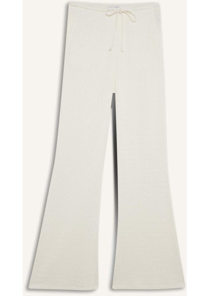 Flare Fit Beli Lastikli Bürümcük Pantolon E9942AX25SM