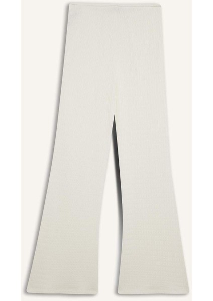 Flare Fit Beli Lastikli Bürümcük Pantolon E9942AX25SM