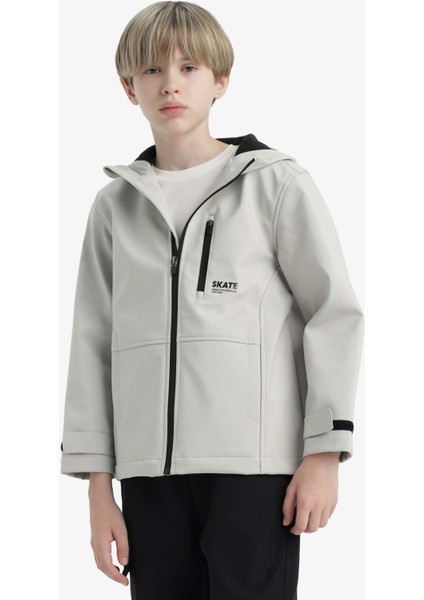 Erkek Çocuk Kapüşonlu Polar Astarlı Yağmurluk F0375A825AU