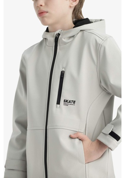 Erkek Çocuk Kapüşonlu Polar Astarlı Yağmurluk F0375A825AU