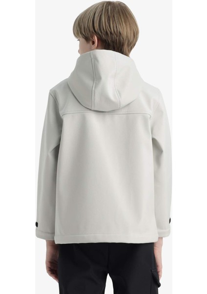 Erkek Çocuk Kapüşonlu Polar Astarlı Yağmurluk F0375A825AU