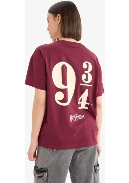 Coool Harry Potter Oversize Geniş Kalıp Sırt Baskılı Kısa Kollu Tişört