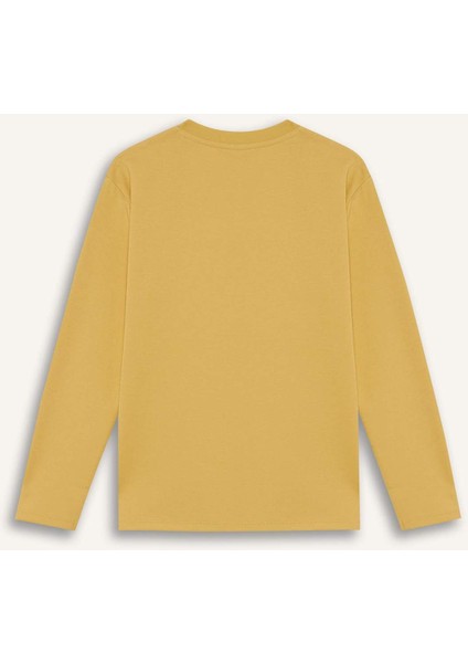 Erkek Çocuk Bisiklet Yaka Basic Düz Uzun Kollu Okul Tişörtü