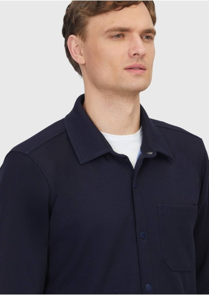 Lacivert Polo Yaka Düz Sweatshırt indirimleri