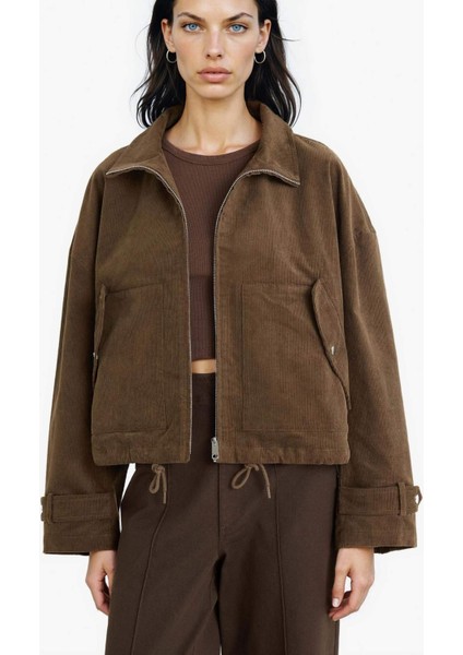 Su Geçirmez Regular Fit Pamuklu Fermuarlı Mont E8692AX25AU