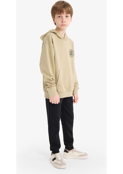 Erkek Çocuk Kapüşonlu Baskılı Okul Sweatshirt E9572A825AU