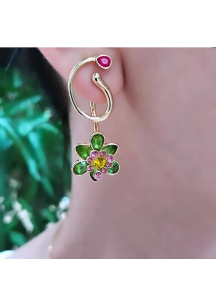 Marka Model Swrvski Taşlı Gold Küpe indirimleri