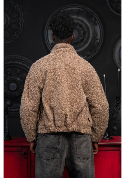 Oversize Crop Model Yan Cepli Astarlı Kırçıllı Mont indirimleri