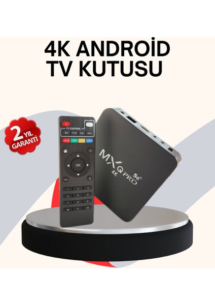 Xmpdby 4K Android Tv Box – Akıllı Medya Oynatıcı, 2gb Ram, 16GB Hafıza, Wi-Fi Destekli