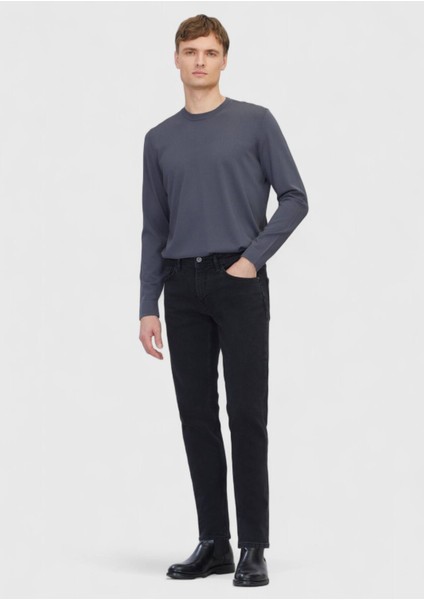 Antrasit Bisiklet Yaka Düz Örgü Triko Kazak modelleri