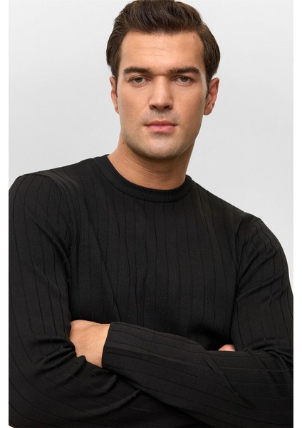 Desenli O Yaka Uzun Kol Trikol Erkek Kazak TR2013700482 modelleri