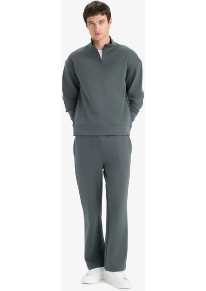 Wide Leg Beli Bağcıklı Geniş Paça Bol Eşofman Altı