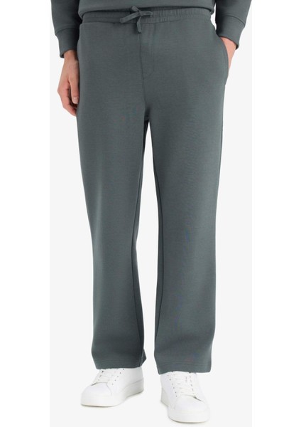 Wide Leg Beli Bağcıklı Geniş Paça Bol Eşofman Altı