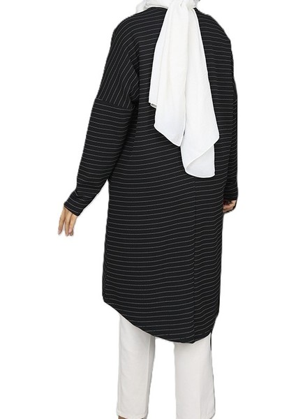 Rahat Kesim Çizgili Mevsimlik Tunik Kadın Tunik Tesettür Tunik modelleri