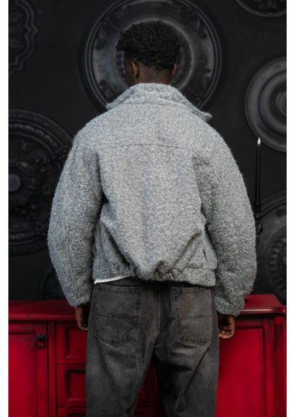 Oversize Crop Model Yan Cepli Astarlı Kırçıllı Mont indirimleri