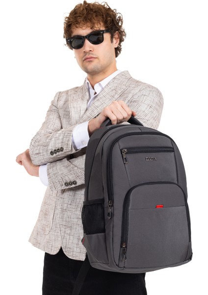 Apple Mocbook Uyumlu USB Aparatlı Laptop Sırt Çantası 14 Inç Darbe Emici Koruma Su Geçirmez Kumaş