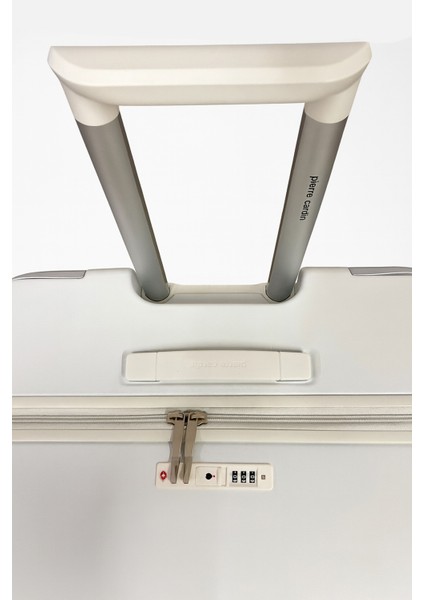 Büyük ve Kabin Boy 2'li Set %100 Polipropilen Valiz Beyaz 04PC7090