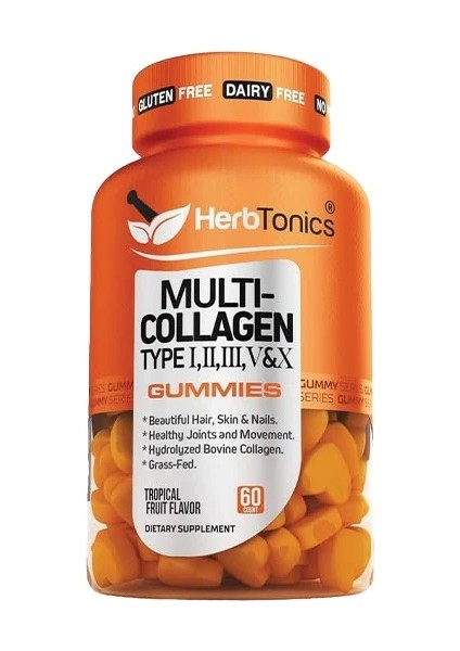 Multi Collagen Types I, Iı, Iıı, V And x / 60 Gummies