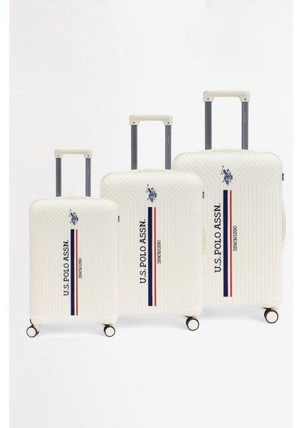 Polipropilen Kırılmaz 3'lü Valiz Seti Beyaz 24074
