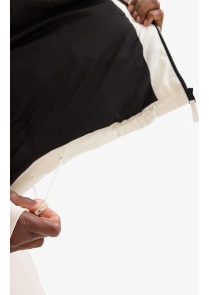 Su İtici Regular Fit Dik Yaka Fermuarlı El Geçmeli Cepli Şişme Mont Z1438AZ25WN