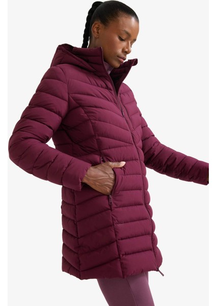 Su İtici Regular Fit Kapüşonlu Şişme Parka Mont C6035AX25WN