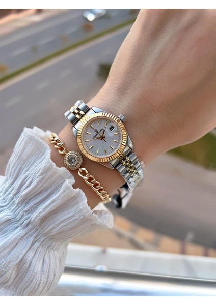 2 Yıl Garantili Jubile Kordon 3 Atm Suya Dayanıklı Kadın Kol Saati+Bileklik F.Z.10030.4 fiyatları