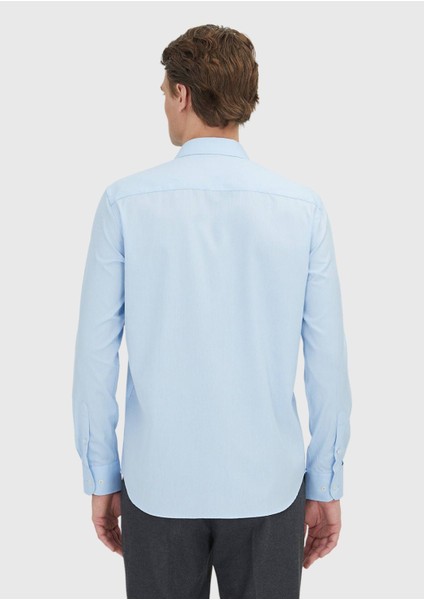 Mavi Regular Fit Dokuma Klasik %100 Pamuk Gömlek