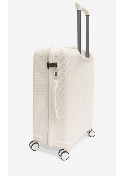 Polipropilen Kırılmaz 2'li Valiz Seti Orta ve Kabin Boy Beyaz 24074 modelleri