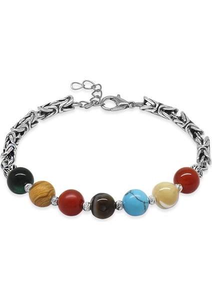 Kararmaz Metal Kral Zincirli Küre Kesim Çoklu Doğaltaş Gezegen Kombinli Erkek Şans Bilekliği fiyatları