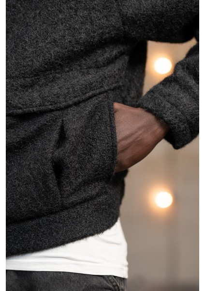 Oversize Crop Model Yan Cepli Astarlı Kırçıllı Mont indirimleri