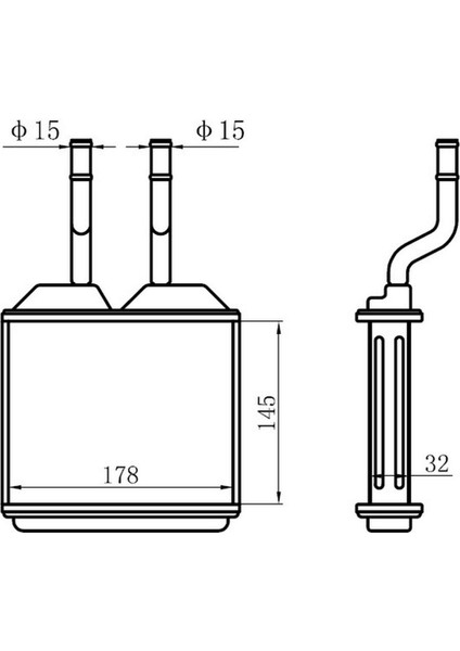 Xmpdby Kalorifer Radyatörü Brazing Corsa B 93-00 -Tigra 94-98 -Combo 145X178X32