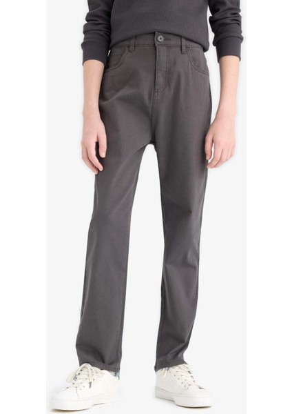 Erkek Çocuk Düz Paça Gabardin Okul Pantolonu U3254A625AU
