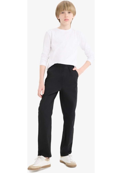 Erkek Çocuk Düz Paça Gabardin Okul Pantolonu