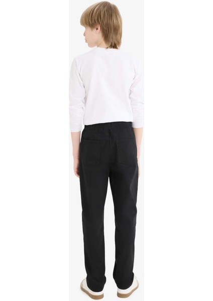Erkek Çocuk Düz Paça Gabardin Okul Pantolonu