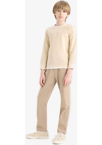 Erkek Çocuk Düz Paça Gabardin Okul Pantolonu U3254A625AU